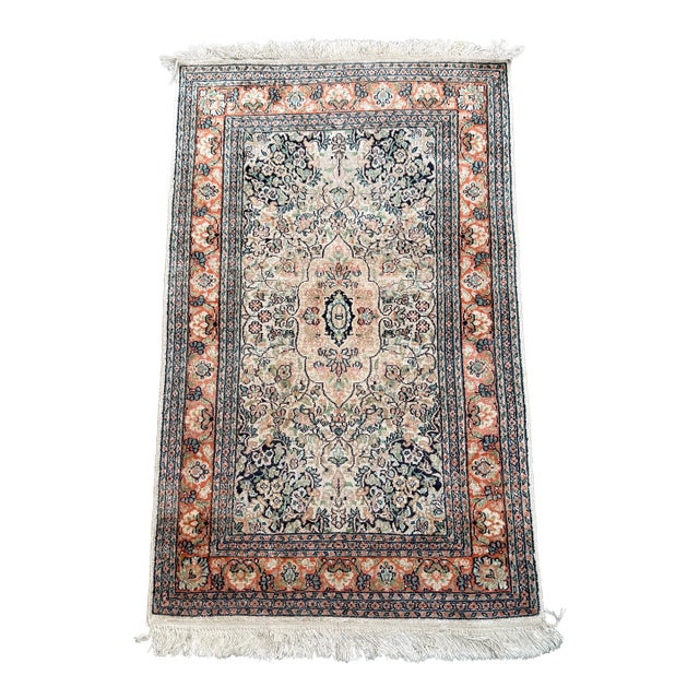2ft 6in × 4ft 1in Kashmir Silk Area Rug For Sale