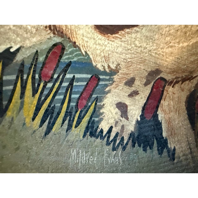 Vintage Hand Painted Decorative Munising Wood Bowl For Sale In Austin - Image 6 of 8