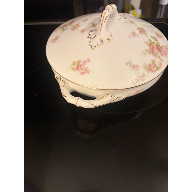 1910s Antique Royal Schwarzburg German Fine China Covered Casserole Serving Dish For Sale - Image 5 of 10
