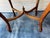 Brown Antique Carved Walnut Accent Table / Side End Table. Featuring Wavy, Marquetry Inlaid Top and Cabroile Legs For Sale - Image 8 of 9