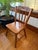 Brown Vintage Arts and Crafts Style Wooden Spindle Back Side Chair For Sale - Image 8 of 12