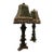1990s Hollywood Regency Resin Lamps W/ Jewel-Toned, Beaded Shades - a Pair For Sale