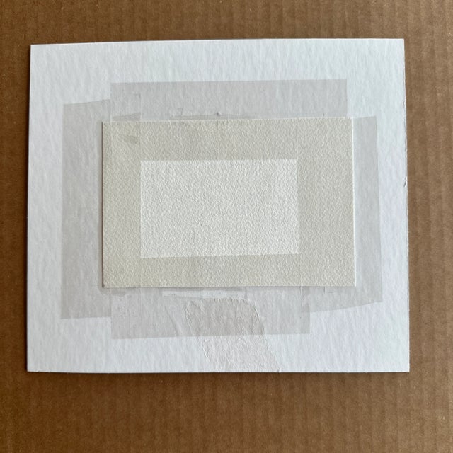 Contemporary Signed Original Matted Watercolor Painting “Early Morning” For Sale - Image 3 of 3