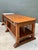 Chocolate Vintage Monumental Rustic Wood and Marble Console Table For Sale - Image 8 of 18