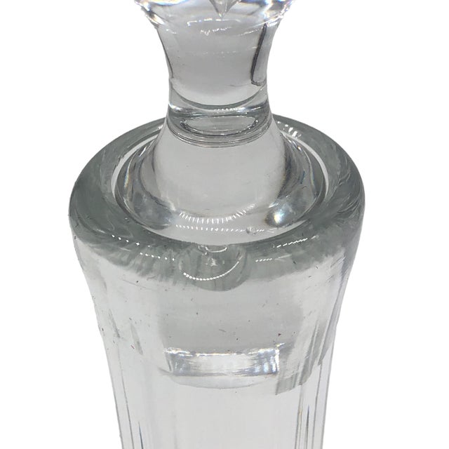 Baccarat Vintage Crystal Montaigne Optic Decanter With Stopper Etched
