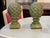Ceramic 1950s Pair of Green Glazed Ceramic Artichoke Finials on Plinths For Sale - Image 7 of 7
