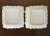 Antique 19th century Chamberlains Worcester porcelain Blind Early square dessert dishes. Each scalloped and gilt edged...