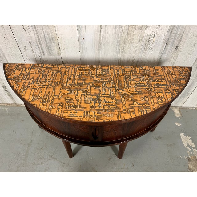 Danish Modern Demi Lune Table For Sale In Dallas - Image 6 of 13