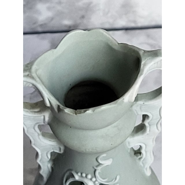 Green 1950s Wedgwood Jasperware Bisque Vase in High Relief For Sale - Image 8 of 11