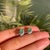 Emerald Vintage Inspired 1.8 Ct Natural Marquise Emerald & Diamond Stud Earrings 2 Pieces For Sale - Image 8 of 12