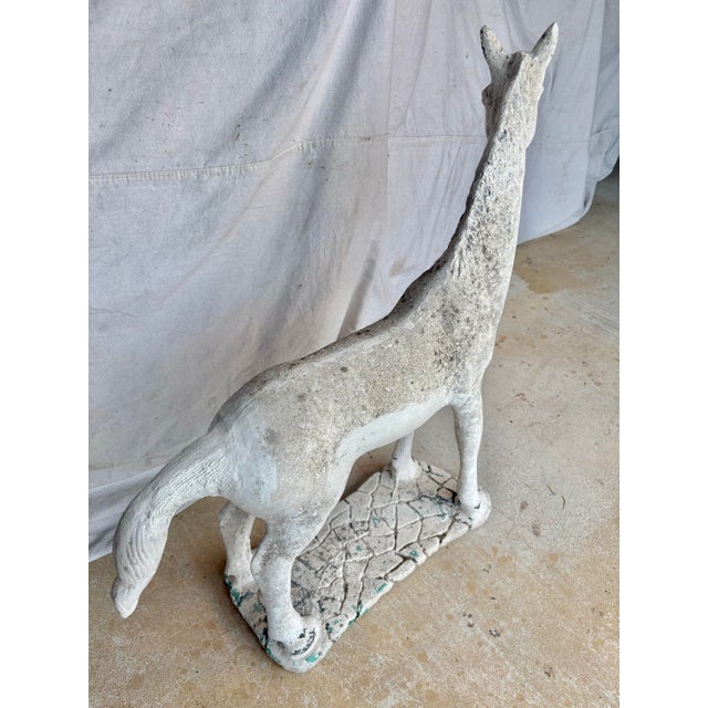 Mid 20th Century 20th Century French Concrete Horse Garden Statue For Sale - Image 5 of 12