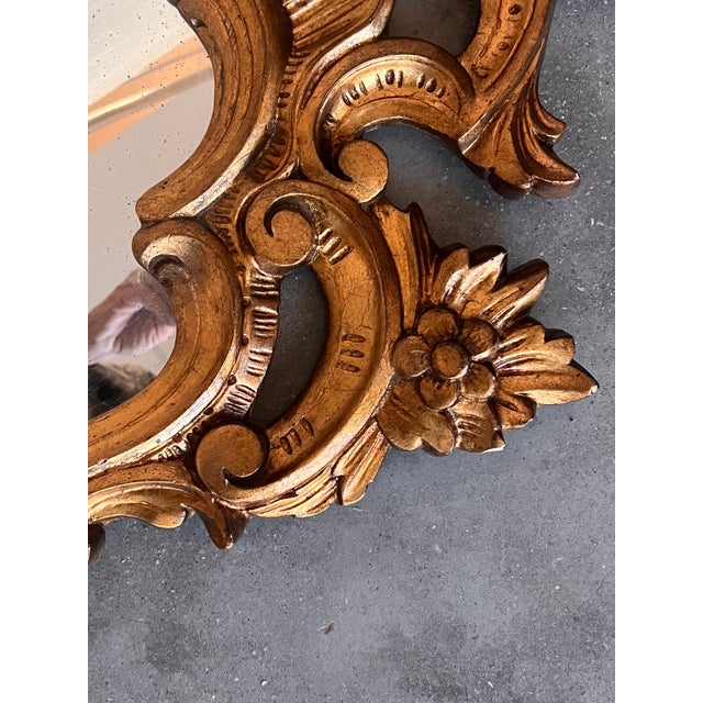 Late 19th Century 19th Century Antique Gold Cornucopia Mirror For Sale - Image 5 of 7