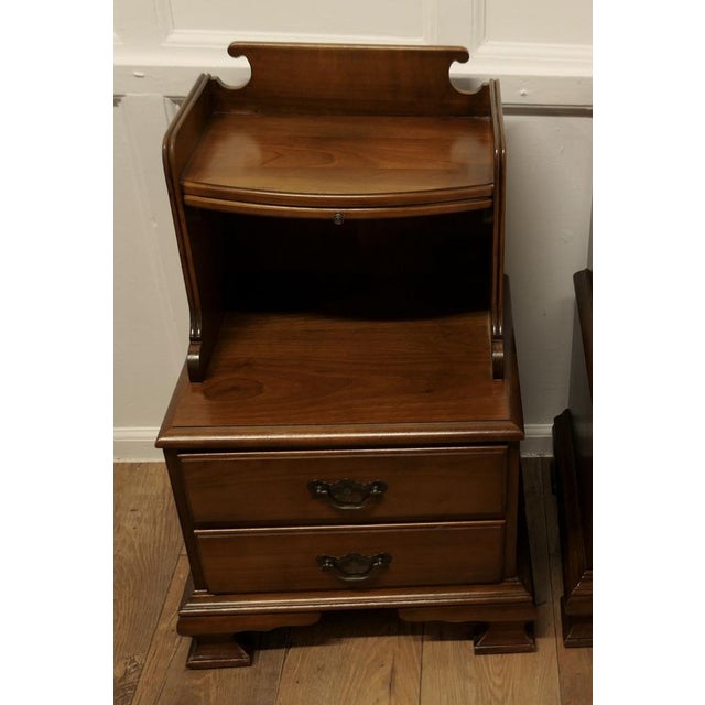 Large French Walnut Bedside Cabinets, 1920s, Set of 2 For Sale - Image 6 of 8