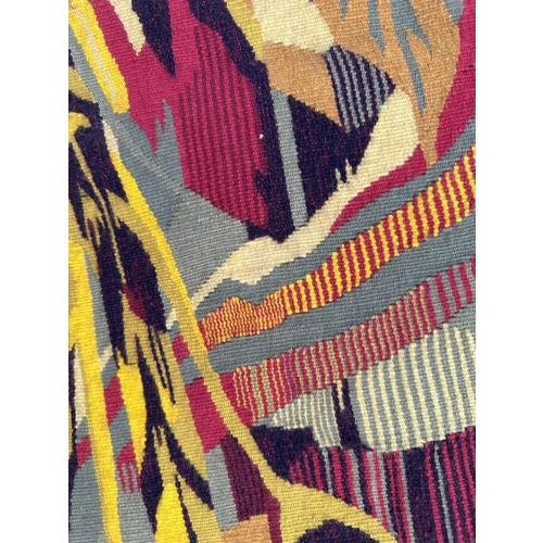 Vintage Aubusson Tapestry with Herve Lelong Design, 1960s For Sale - Image 16 of 18