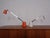 Couple adjustable lampettes in white and orange from the 1960s. Adjustable in the height of approx. 22 - 48 cm. Very good,...
