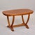 French Art Deco Oval Coffee Table With Reeded Trestle Base For Sale - Image 4 of 11