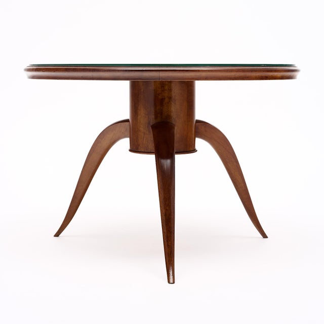 Brown Art Deco French Astrology Side Table in the Manner of Jean Dunand For Sale - Image 8 of 9