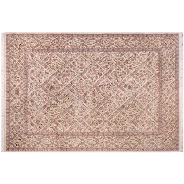 Ivory Shabby Chic 1990's Pak-Persian Black/Black Wool Rug - 9'2'' X 12'3'' For Sale - Image 8 of 9