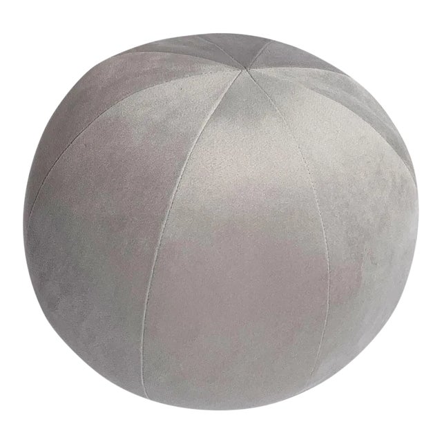 Ball Pillow, Silver For Sale