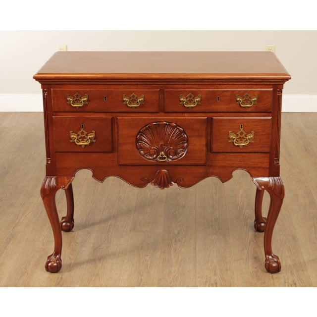 Biggs Kittinger Old Dominion Chippendale Style Carved Mahogany Lowboy