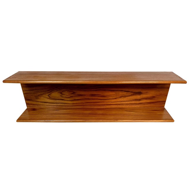 Minimalist Teakwood Wall Shelf, Germany, 1960s For Sale - Image 15 of 15
