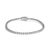 Introducing a timeless symbol of elegance: a stunning tennis bracelet crafted in lustrous 14K white gold. This exquisite...