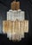 Vintage Murano chandelier, Barovier style. This lamp features multiple layers of glass, with a distinctive pear shape. It...