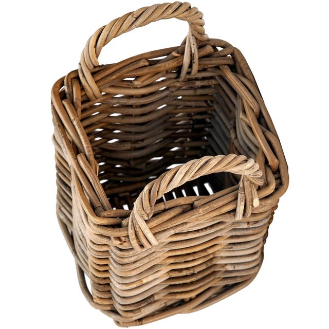 Late 20th Century Late 20th Century Hand Woven Willow Basket For Sale - Image 5 of 5