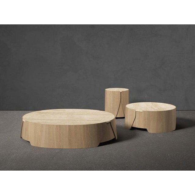 Wood Small Perianth Natural Oak Table by Haymann Editions For Sale - Image 7 of 7