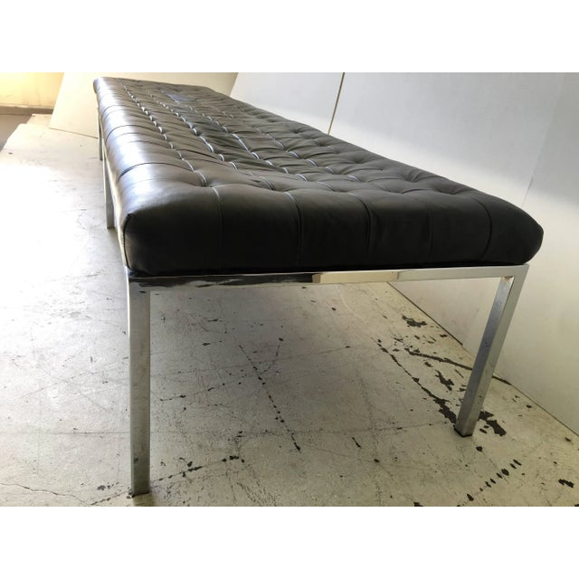 1970s Chrome "Museum" Bench for Metropolitan For Sale - Image 9 of 11