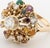 14k Yellow Gold and Multicolored Gemstone Cluster Ring For Sale - Image 11 of 13