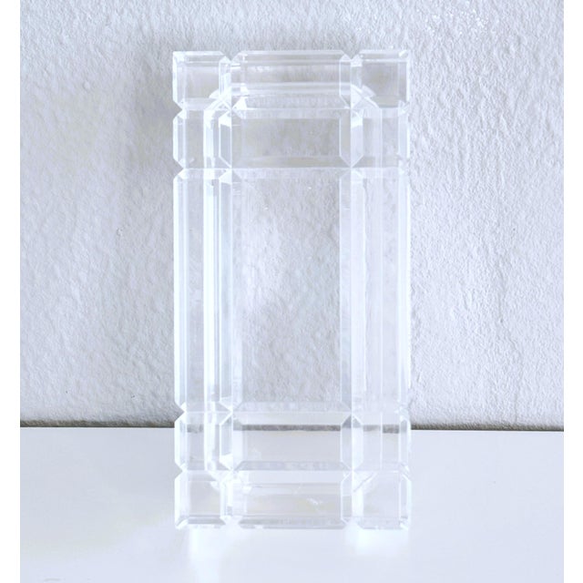 Mid-Century Italian Acrylic Glass Faceted Jewelery Box, 1970s For Sale - Image 8 of 11