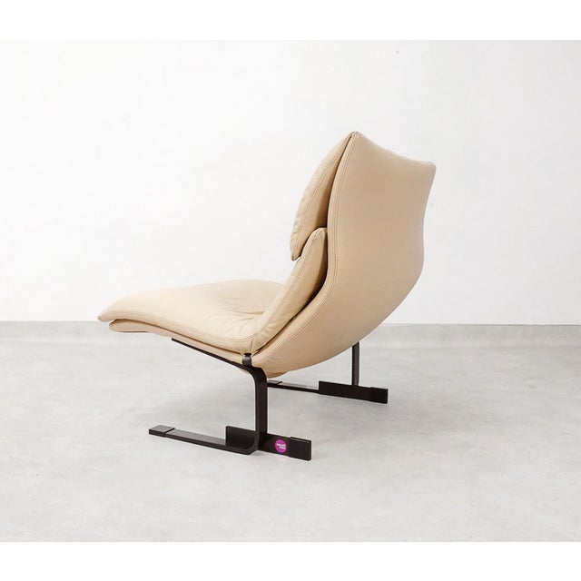 2000 - 2009 Onda Chair in Cream Leather by Giovanni Offredi for Saporiti Italia, 2000s For Sale - Image 5 of 18