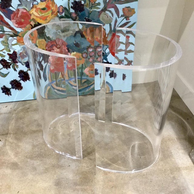 1970s Curved Lucite Table Bases a Pair Chairish