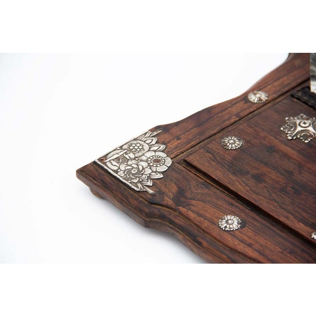Inkwell with Rosewood Frame and Glass Tanks, in Good conditions. Designed 1920 to 1949