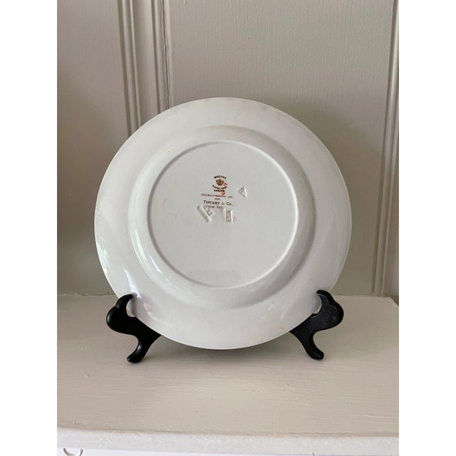 Antique 1917 Tiffany & Co Booths Cabinet Plate in Deep Cobalt with Gilt Gold Trim For Sale In Louisville - Image 6 of 10