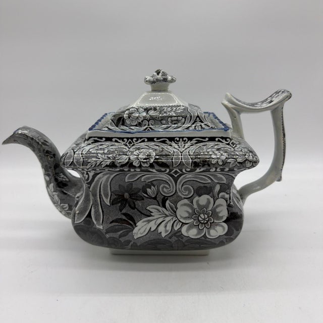 Antique Salopian-Type Black Transferware Teapot, Staffordshire, Circa 1820s For Sale - Image 17 of 18