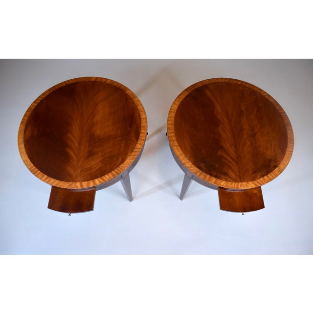 Late 20th Century Baker Furniture Federal Style Mahogany Occasional Tables With Inlay For Sale - Image 5 of 11