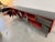 Metal 1990s Custom 11 Drawer Credenza in Red with Brushed Steel Doors and Black Glass Top For Sale - Image 7 of 17