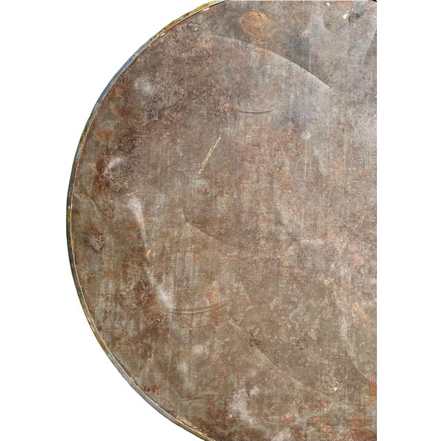 Vintage 1940s Beveled Round Mirror With Hand Etched Stars, 16 Inch For Sale - Image 14 of 15