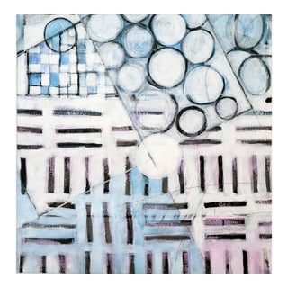 "Chester Trains Iii" Abstract Contemporary Acrylic Painting by Paula DeStefanis For Sale