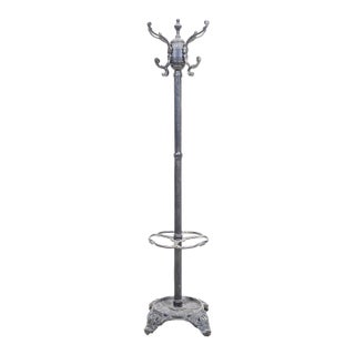 Make a Grand First Impression: Rare Antique Victorian Cast Iron Hall Tree For Sale