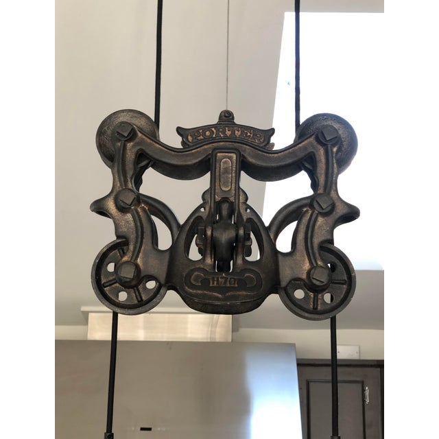 Restoration Hardware CastIron Barn Door Trolley Pendant Light Chairish