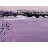 Twilight Over Water - Miniature Art in Lavender by Contemporary British Artist, Angela Wakefield Art measures 9 x 7 inches...
