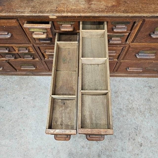 Early 20th Century J.D. Warren General Store Apothecary Cabinet For Sale - Image 13 of 15