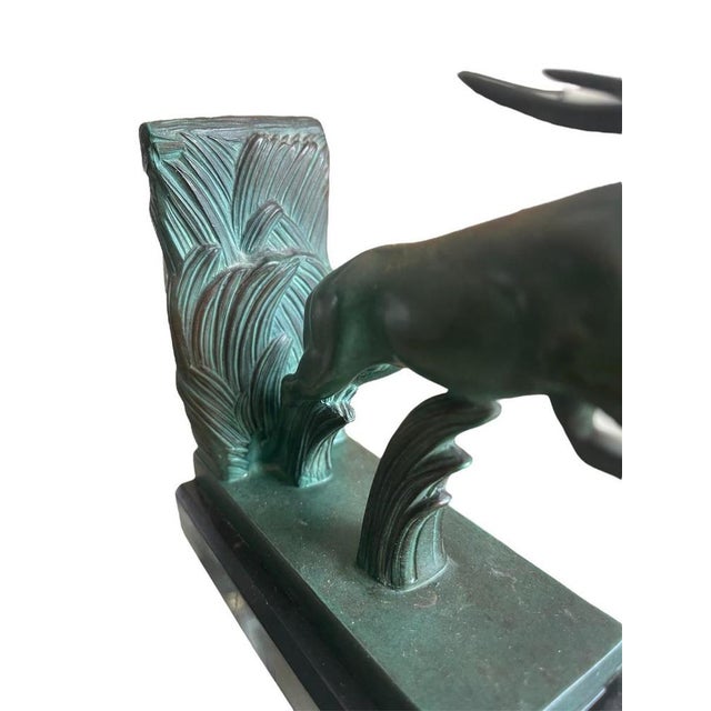 Black Gazelle Bookends by Max Le Verrier, Set of 2 For Sale - Image 8 of 13