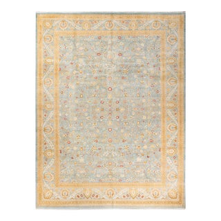 Mogul Hand Knotted Area Rug, Light Blue - 9' 1" x 12' 4" For Sale
