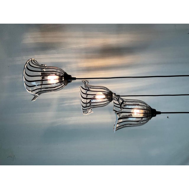 Hanging Lights with Murano Glass Bowls by Gio Ponti, 1980 For Sale - Image 10 of 18