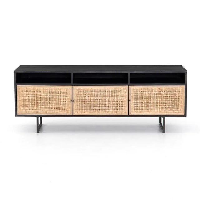 Wood Four Hands Carmel Media Console, Black Wash Mango For Sale - Image 7 of 13