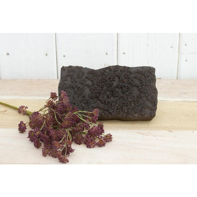 Wood Juhi Vintage Wooden Printing Block For Sale - Image 7 of 8